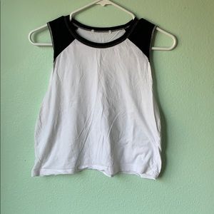 black and white muscle tank